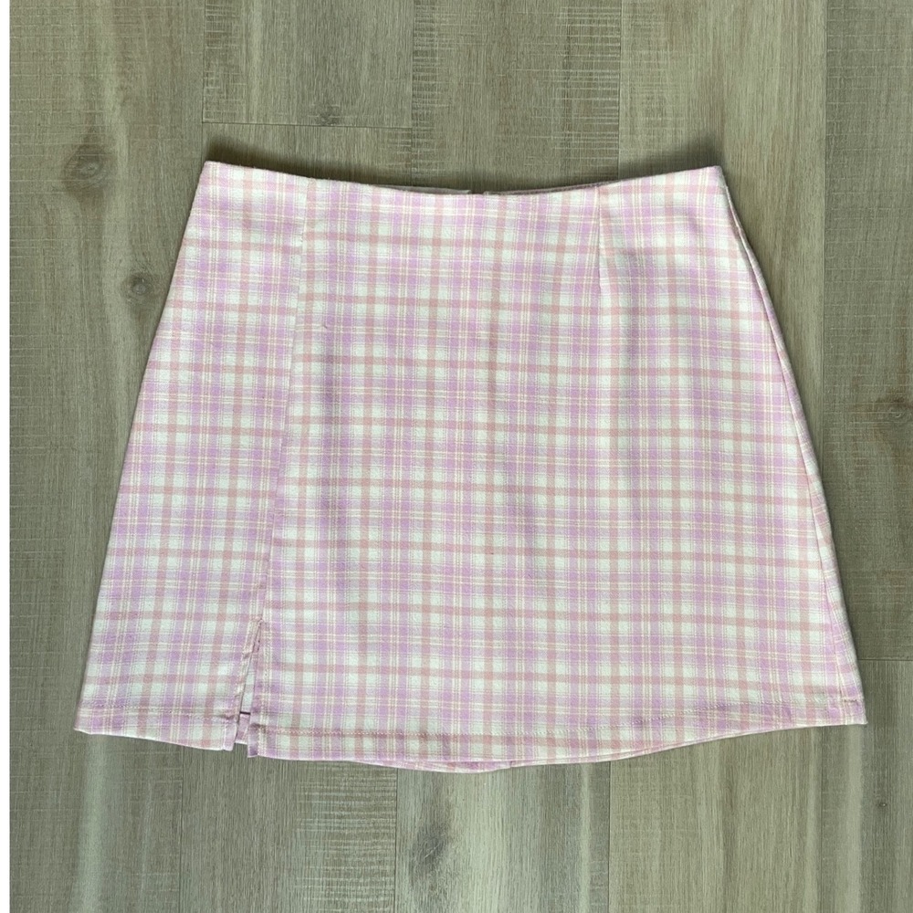 Art Class Plaid Mini Skirt, Pink XXL (18-20)